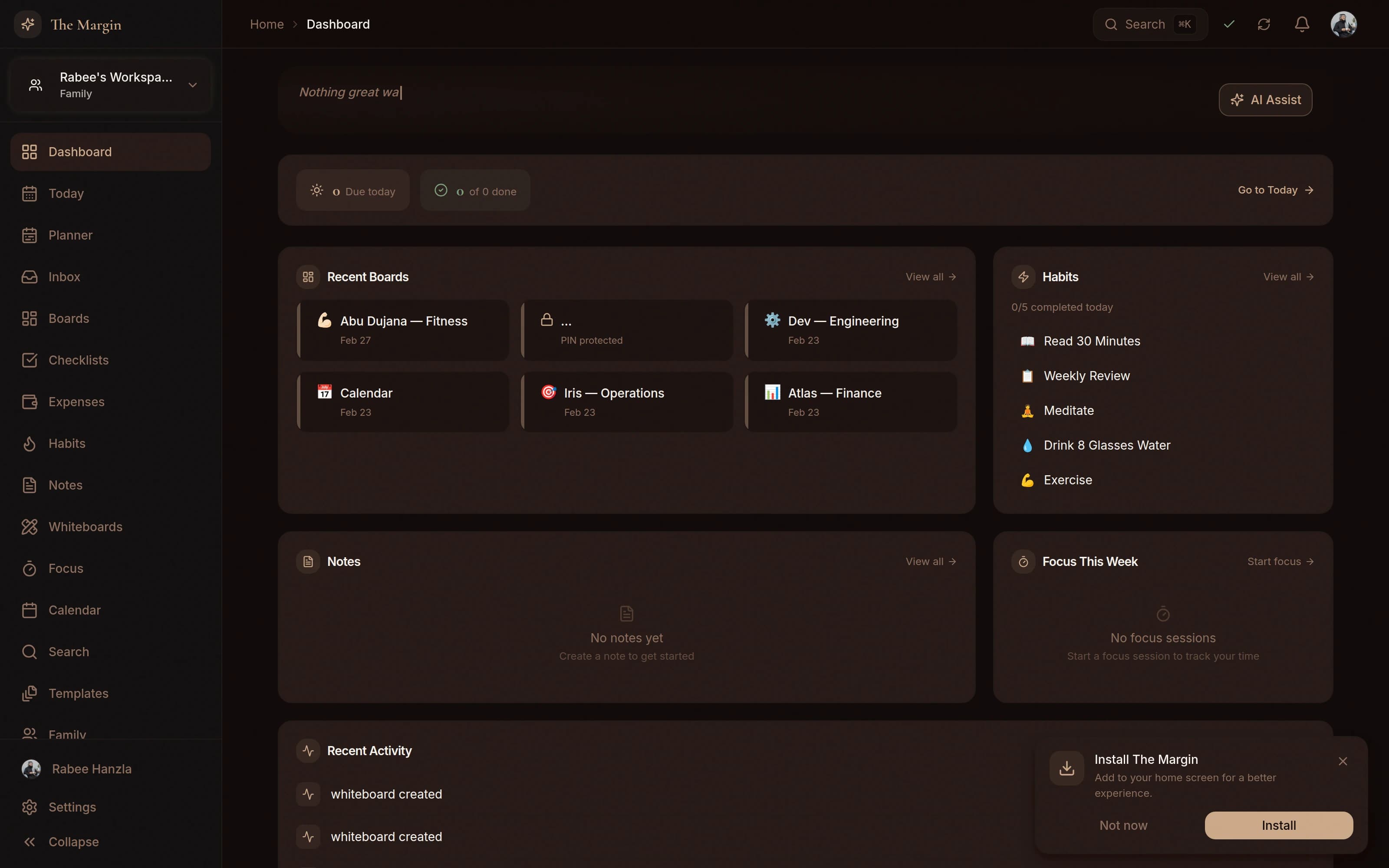 The Margin — view 1